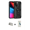 MARSİLYAN™- iPhone 13 Pro Max Kılıf Ahenk Klasik Koleksiyonu - Şeffaf Pasifik Cam Ekran Koruyucu + Rainbow Kamera Lens Koruma Cam - BZ