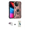 MARSİLYAN™- iPhone 13 Pro Max Kılıf Ahenk Klasik Koleksiyonu - Şeffaf Pasifik Cam Ekran Koruyucu + Pers Alüminyum Kamera Lens - GI