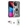 MARSİLYAN™- iPhone 13 Pro Max Kılıf Ahenk Klasik Koleksiyonu - Şeffaf Pasifik Cam Ekran Koruyucu + Pers Alüminyum Kamera Lens - GI