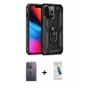 MARSİLYAN™- iPhone 13 Pro Max Kılıf Ahenk Klasik Koleksiyonu - Şeffaf Pasifik Cam Ekran Koruyucu + Neon Fosforlu Kamera Lens - BZ