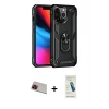 MARSİLYAN™- iPhone 13 Pro Max Kılıf Ahenk Klasik Koleksiyonu - Şeffaf Pasifik Cam Ekran Koruyucu + Rainbow Kamera Lens Koruma Cam - KI