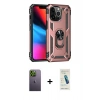 MARSİLYAN™- iPhone 13 Pro Max Kılıf Ahenk Klasik Koleksiyonu - Şeffaf Pasifik Cam Ekran Koruyucu + Yeşil Neon Fosforlu Kamera Lens