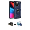 MARSİLYAN™- iPhone 13 Pro Max Kılıf Ahenk Klasik Koleksiyonu - Siyah 3D Antistatik Cam Ekran Koruyucu + Raze Metal Kamera Lens - GD
