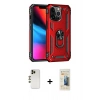 MARSİLYAN™- iPhone 13 Pro Max Kılıf Ahenk Klasik Koleksiyonu - Siyah 6D Mat Seramik Hayalet Nano Ekran Koruyucu + Shine Kamera Lens - GD