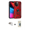 MARSİLYAN™- iPhone 13 Pro Max Kılıf Ahenk Klasik Koleksiyonu - Siyah 6D Mat Seramik Hayalet Nano Ekran Koruyucu + Pers Alüminyum Kamera Lens - GD