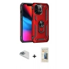 MARSİLYAN™- iPhone 13 Pro Max Kılıf Ahenk Klasik Koleksiyonu - Siyah 6D Mat Seramik Hayalet Nano Ekran Koruyucu + Pers Alüminyum Kamera Lens - SABE