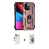 MARSİLYAN™- iPhone 13 Pro Max Kılıf Ahenk Klasik Koleksiyonu - Siyah 6D Mat Seramik Hayalet Nano Ekran Koruyucu + Shine Kamera Lens - GD