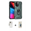 MARSİLYAN™- iPhone 13 Pro Max Kılıf Ahenk Klasik Koleksiyonu - Siyah 6D Mat Seramik Hayalet Nano Ekran Koruyucu + Shine Kamera Lens - GD