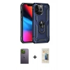 MARSİLYAN™- iPhone 13 Pro Max Kılıf Ahenk Klasik Koleksiyonu - Siyah 6D Mat Seramik Hayalet Nano Ekran Koruyucu + Neon Fosforlu Kamera Lens - YL