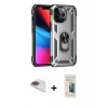 MARSİLYAN™- iPhone 13 Pro Max Kılıf Ahenk Klasik Koleksiyonu - Siyah 6D Mat Seramik Hayalet Nano Ekran Koruyucu + Pers Alüminyum Kamera Lens - GI