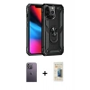 MARSİLYAN™- iPhone 13 Pro Max Kılıf Ahenk Klasik Koleksiyonu - Siyah 6D Mat Seramik Hayalet Nano Ekran Koruyucu + Neon Fosforlu Kamera Lens - BZ