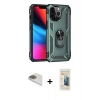 MARSİLYAN™- iPhone 13 Pro Max Kılıf Ahenk Klasik Koleksiyonu - Siyah 6D Mat Seramik Hayalet Nano Ekran Koruyucu + Pers Alüminyum Kamera Lens - GD