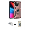 MARSİLYAN™- iPhone 13 Pro Max Kılıf Ahenk Klasik Koleksiyonu - Siyah 6D Mat Seramik Hayalet Nano Ekran Koruyucu + Pers Alüminyum Kamera Lens - SABE