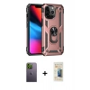 MARSİLYAN™- iPhone 13 Pro Max Kılıf Ahenk Klasik Koleksiyonu - Siyah 6D Mat Seramik Hayalet Nano Ekran Koruyucu + Neon Fosforlu Kamera Lens - YL