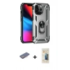 MARSİLYAN™- iPhone 13 Pro Max Kılıf Ahenk Klasik Koleksiyonu - Siyah 6D Mat Seramik Hayalet Nano Ekran Koruyucu + Pembe Renkli Kamera Lens Koruma Cam