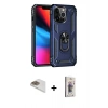 MARSİLYAN™- iPhone 13 Pro Max Kılıf Ahenk Klasik Koleksiyonu - Siyah Bilvis 3D Cam Ekran Koruyucu + Pers Alüminyum Kamera Lens - GD