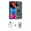 MARSİLYAN™- iPhone 13 Pro Max Kılıf Ahenk Klasik Koleksiyonu - Siyah Bilvis 3D Cam Ekran Koruyucu + Gold Shine Kamera Lens