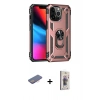 MARSİLYAN™- iPhone 13 Pro Max Kılıf Ahenk Klasik Koleksiyonu - Siyah Bilvis 3D Cam Ekran Koruyucu + Renkli Kamera Lens Koruma Cam - PE