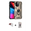 MARSİLYAN™- iPhone 13 Pro Max Kılıf Ahenk Klasik Koleksiyonu - Siyah Bilvis 3D Cam Ekran Koruyucu + Pers Alüminyum Kamera Lens - KI