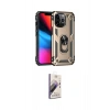 MARSİLYAN™- iPhone 13 Pro Max Kılıf Ahenk Klasik Koleksiyonu - Siyah Bilvis 3D Mat Cam Ekran Koruyucu