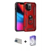 MARSİLYAN™- iPhone 13 Pro Max Kılıf Ahenk Klasik Koleksiyonu - Siyah Bilvis 5in1 3D Magic Cam Ekran Koruyucu + Rainbow Kamera Lens Koruma Cam - MI