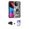 MARSİLYAN™- iPhone 13 Pro Max Kılıf Ahenk Klasik Koleksiyonu - Siyah Bilvis 5in1 3D Magic Cam Ekran Koruyucu + Raze Metal Kamera Lens - GD