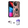 MARSİLYAN™- iPhone 13 Pro Max Kılıf Ahenk Klasik Koleksiyonu - Siyah Bilvis 5in1 3D Magic Cam Ekran Koruyucu + Pers Alüminyum Kamera Lens - GI