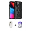 MARSİLYAN™- iPhone 13 Pro Max Kılıf Ahenk Klasik Koleksiyonu - Siyah Bilvis 5in1 3D Magic Cam Ekran Koruyucu + Shine Kamera Lens - GD