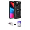 MARSİLYAN™- iPhone 13 Pro Max Kılıf Ahenk Klasik Koleksiyonu - Siyah Bilvis 5in1 3D Magic Cam Ekran Koruyucu + Pers Alüminyum Kamera Lens - GI