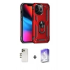 MARSİLYAN™- iPhone 13 Pro Max Kılıf Ahenk Klasik Koleksiyonu - Siyah Bilvis 5in1 3D Magic Cam Ekran Koruyucu + Shine Kamera Lens - GD