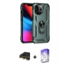 MARSİLYAN™- iPhone 13 Pro Max Kılıf Ahenk Klasik Koleksiyonu - Siyah Bilvis 5in1 3D Magic Cam Ekran Koruyucu + Raze Metal Kamera Lens - GD