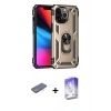 MARSİLYAN™- iPhone 13 Pro Max Kılıf Ahenk Klasik Koleksiyonu - Siyah Bilvis 5in1 3D Magic Cam Ekran Koruyucu + Renkli Kamera Lens Koruma Cam - MI