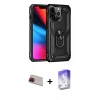 MARSİLYAN™- iPhone 13 Pro Max Kılıf Ahenk Klasik Koleksiyonu - Siyah Bilvis 5in1 3D Magic Cam Ekran Koruyucu + Rainbow Kamera Lens Koruma Cam - KI