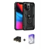 MARSİLYAN™- iPhone 13 Pro Max Kılıf Ahenk Klasik Koleksiyonu - Siyah Bilvis 5in1 3D Magic Cam Ekran Koruyucu + Raze Metal Kamera Lens - GD