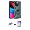 MARSİLYAN™- iPhone 13 Pro Max Kılıf Ahenk Klasik Koleksiyonu - Siyah Bilvis 5in1 3D Magic Cam Ekran Koruyucu + Renkli Kamera Lens Koruma Cam - MI
