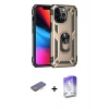 MARSİLYAN™- iPhone 13 Pro Max Kılıf Ahenk Klasik Koleksiyonu - Siyah Bilvis 5in1 3D Magic Cam Ekran Koruyucu + Renkli Kamera Lens Koruma Cam - TU