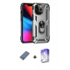 MARSİLYAN™- iPhone 13 Pro Max Kılıf Ahenk Klasik Koleksiyonu - Siyah Bilvis 5in1 3D Magic Cam Ekran Koruyucu + Açık Yeşil Metal Kamera Lens Koruma Cam