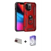 MARSİLYAN™- iPhone 13 Pro Max Kılıf Ahenk Klasik Koleksiyonu - Siyah Bilvis 5in1 3D Magic Cam Ekran Koruyucu + Rainbow Kamera Lens Koruma Cam - KI
