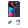 MARSİLYAN™- iPhone 13 Pro Max Kılıf Ahenk Klasik Koleksiyonu - Siyah Bilvis 5in1 3D Magic Cam Ekran Koruyucu + Açık Yeşil Metal Kamera Lens Koruma Cam