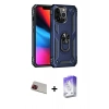 MARSİLYAN™- iPhone 13 Pro Max Kılıf Ahenk Klasik Koleksiyonu - Siyah Bilvis 5in1 3D Magic Cam Ekran Koruyucu + Rainbow Kamera Lens Koruma Cam - KI