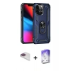 MARSİLYAN™- iPhone 13 Pro Max Kılıf Ahenk Klasik Koleksiyonu - Siyah Bilvis 5in1 3D Magic Cam Ekran Koruyucu + Pers Alüminyum Kamera Lens - GI