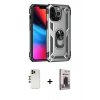 MARSİLYAN™- iPhone 13 Pro Max Kılıf Ahenk Klasik Koleksiyonu - Siyah Bilvis Hayalet Cam Ekran Koruyucu + Shine Kamera Lens - GD