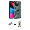 MARSİLYAN™- iPhone 13 Pro Max Kılıf Ahenk Klasik Koleksiyonu - Siyah Bilvis Hayalet Cam Ekran Koruyucu + Shine Kamera Lens Koruma Cam - GI