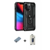 MARSİLYAN™- iPhone 13 Pro Max Kılıf Ahenk Klasik Koleksiyonu - Siyah Bilvis Hayalet Cam Ekran Koruyucu + Shine Kamera Lens Koruma Cam - GI