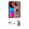 MARSİLYAN™- iPhone 13 Pro Max Kılıf Ahenk Klasik Koleksiyonu - Siyah Bilvis Hayalet Cam Ekran Koruyucu + Pers Alüminyum Kamera Lens - GD