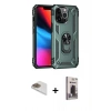 MARSİLYAN™- iPhone 13 Pro Max Kılıf Ahenk Klasik Koleksiyonu - Siyah Bilvis Hayalet Cam Ekran Koruyucu + Pers Alüminyum Kamera Lens - GD