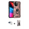 MARSİLYAN™- iPhone 13 Pro Max Kılıf Ahenk Klasik Koleksiyonu - Siyah Bilvis Hayalet Cam Ekran Koruyucu + Pers Alüminyum Kamera Lens - LT