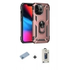 MARSİLYAN™- iPhone 13 Pro Max Kılıf Ahenk Klasik Koleksiyonu - Siyah Bilvis Hayalet Cam Ekran Koruyucu + Shine Kamera Lens Koruma Cam - MI