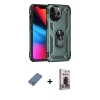 MARSİLYAN™- iPhone 13 Pro Max Kılıf Ahenk Klasik Koleksiyonu - Siyah Bilvis Hayalet Cam Ekran Koruyucu + Metal Kamera Lens Koruma Cam - AKYL