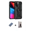 MARSİLYAN™- iPhone 13 Pro Max Kılıf Ahenk Klasik Koleksiyonu - Siyah Bilvis Hayalet Cam Ekran Koruyucu + Metal Kamera Lens Koruma Cam - AKYL